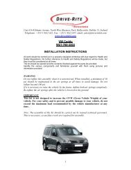 VW Caddy W21-760-3503 INSTALLATION INSTRUCTIONS