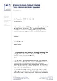 RE: Consultations of ENPI NIP 2011-2013 Dear Sirs/Madams ...