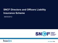 SNCF Directors and Officers Liability Insurance Scheme