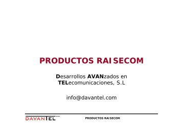 PRODUCTOS RAISECOM - DAVANTEL