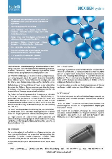 Prospekt BioXigen - Wolf (Schweiz) AG