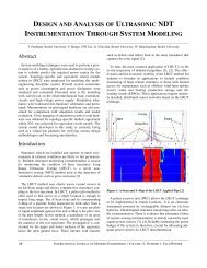 Design and Analysis of Ultrasonic NDT Instrumentation ... - IJME