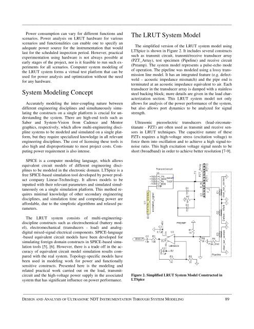 Design and Analysis of Ultrasonic NDT Instrumentation ... - IJME