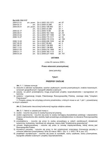 55. Dz.U.2003.USTAWA z 30.06.2000 r. Prawo własnosci ...