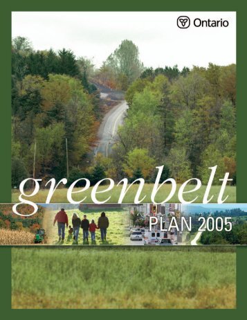 The Greenbelt Plan 2005 - Ministry of Municipal Affairs and Housing