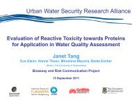 Reactive toxicity - Urban Water Security Research Alliance