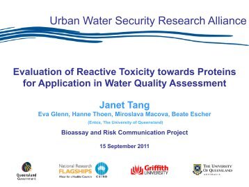 Reactive toxicity - Urban Water Security Research Alliance