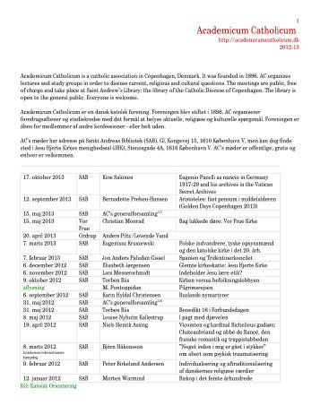 Academicum Catholicum - Bernadette Preben-Hansen