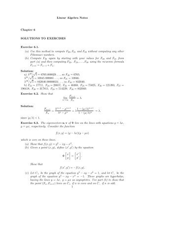 Linear Algebra Notes Chapter 6 SOLUTIONS TO EXERCISES ...