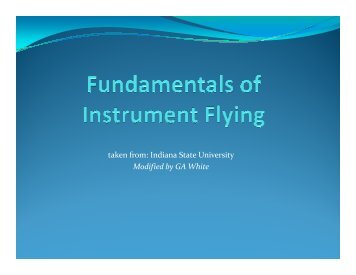 Fundamentals of Instrument Flying