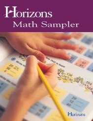 Horizons Math Sampler - Odyssey Academy