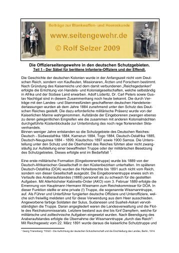 Schutztruppe 1 - Rolf Selzer