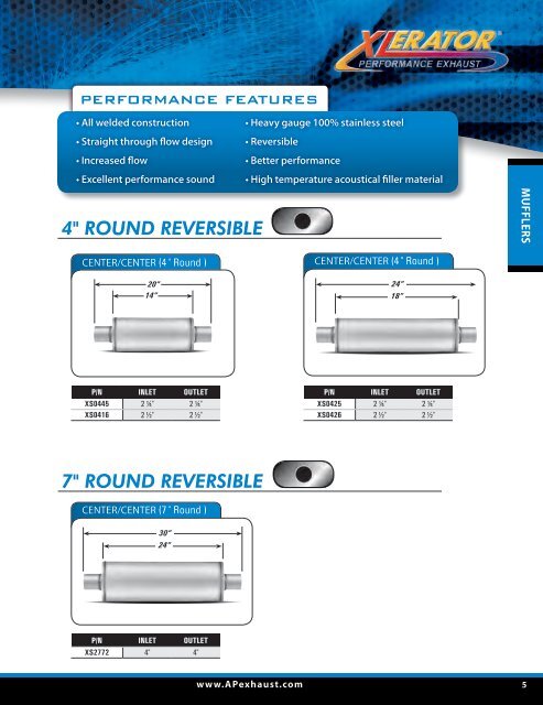 Xlerator Silverline Performance Exhaust Catalog - AP Exhaust