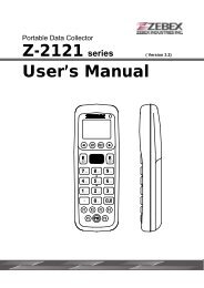 Z-2121 series User's Manual - ZEBEX America, Inc.