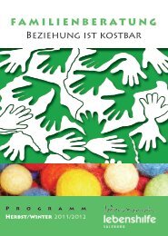 Beziehung ist kostbar FAMILIENBERATUNG - Lebenshilfe Salzburg