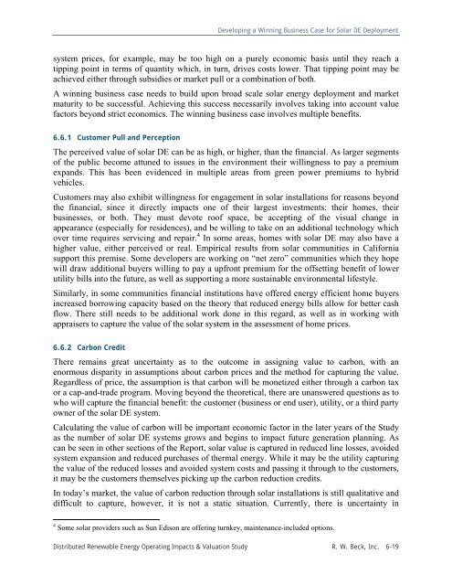 Distributed Renewable Energy Operating Impacts and Valuation Study