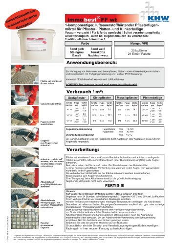 Technisches Merkblatt (PDF) - KHW Umweltdienst GmbH