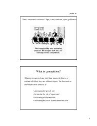 What is competition? - Ehleringer net