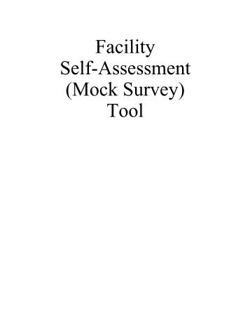 Facility Self-Assessment (Mock Survey) Tool - Nursing Home Help