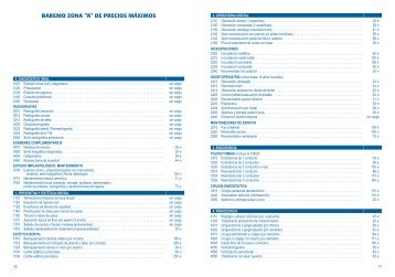 BAREMO ZONA âAâ DE PRECIOS MÃXIMOS - SEGURDOS