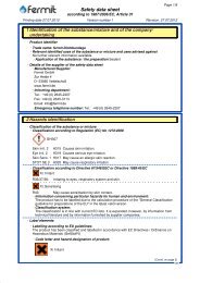 Safety data sheet - Fermit