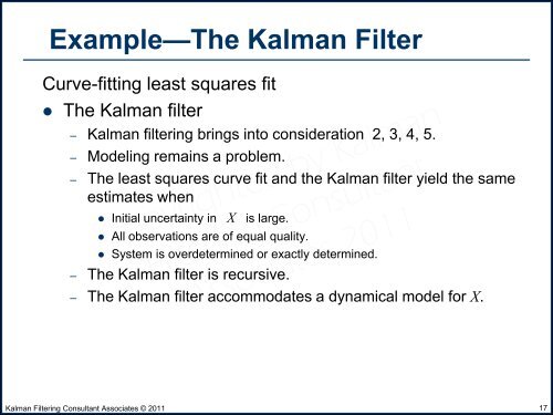 Fundamentals of Kalman Filtering and Applications to GNSS