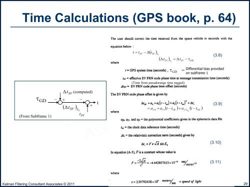 Fundamentals of Kalman Filtering and Applications to GNSS