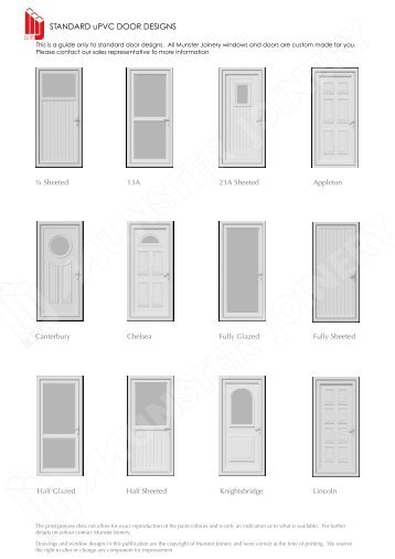 View Standard uPVC Door Designs - Munster Joinery