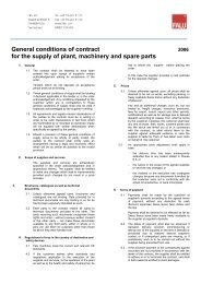 General conditions of contract for the supply of plant ... - FALU