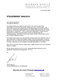 Steuerbrief 2009/2010 - Richard Bosser