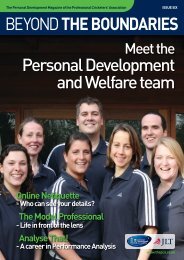 Personal Development and Welfare team - The Professional ...