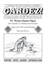 gardez! 2003 - Schachclub Weisse Dame eV