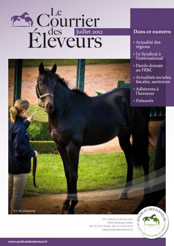 Courrier - Syndicat des Eleveurs de Chevaux de Sang de France