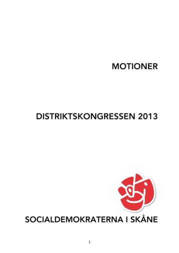 Motioner - Socialdemokraterna