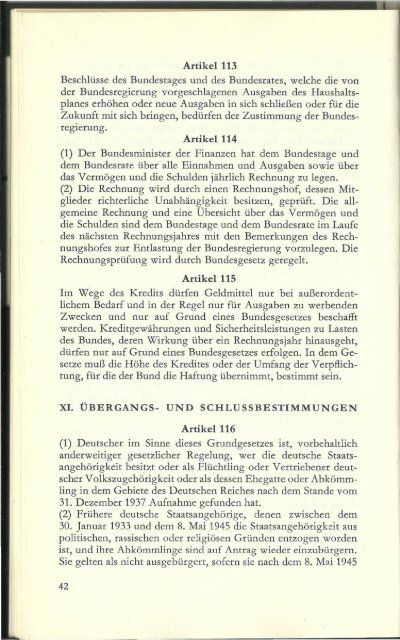 1965 - Grundgesetz für die Bundesrepublik Deutschland (BRD) - Verfassung für das Land Nordrhein-Westfalen (NRW)