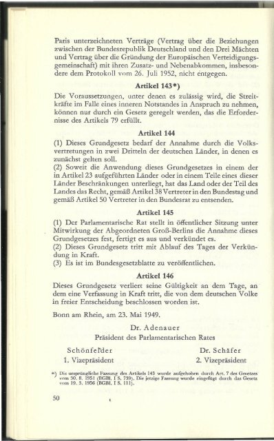 1965 - Grundgesetz für die Bundesrepublik Deutschland (BRD) - Verfassung für das Land Nordrhein-Westfalen (NRW)