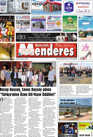 02 Haziran Tarihli Küçükmenderes Gazetesi