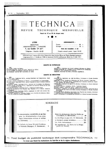 Revue Technica, annÃ©e 1935, numÃ©ro 31 - Histoire de l'Ãcole ...