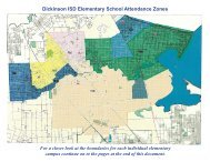 Dickinson ISD Elementary School Attendance Zones