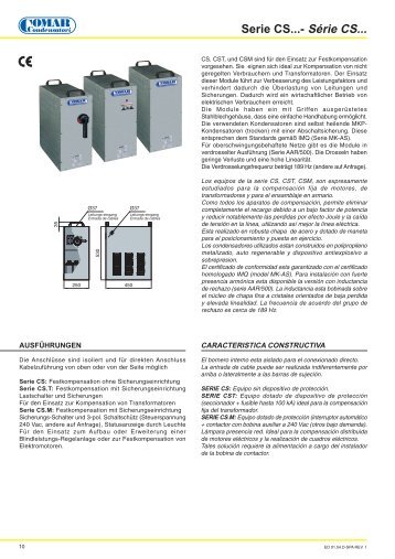 Serie CS... - COMAR CONDENSATORI SpA
