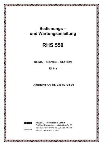 RHS 550 - WAECO - AirCon Service