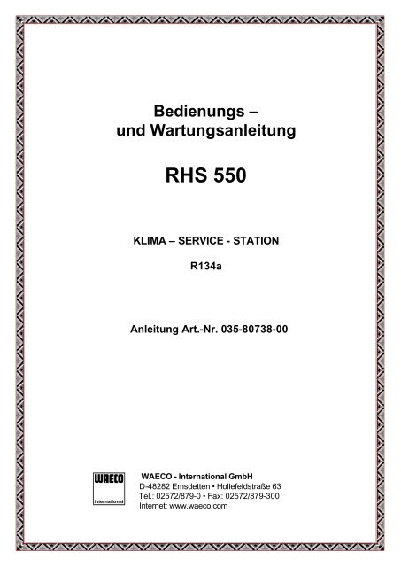 RHS 550 - WAECO - AirCon Service