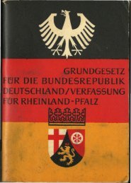 1965 - Grundgesetz (GG) für die Bundesrepublik Deutschland (BRD) - Verfassung für Rheinland-Pfalz (RP)