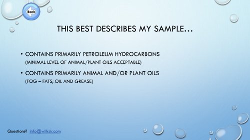 containing primarily petroleum hydrocarbons - Wilks Enterprise, Inc.