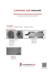 KAMADO JOE GASJOE Tube Burner to Sear Burner Instructions