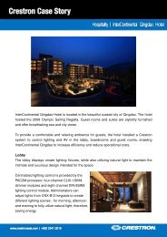 InterContinental Qingdao Hotel is located in the ... - Crestron Asia