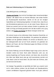 Rede zum Volkstrauertag am 18. November 2012 Liebe ...