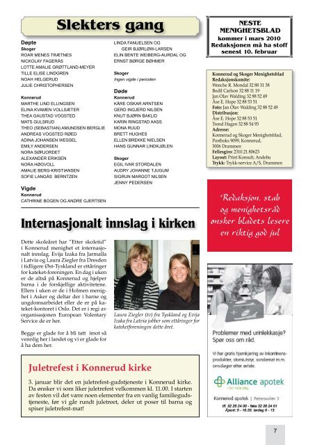 Menighetsblad nr 4/09 - Den norske kirke i Drammen