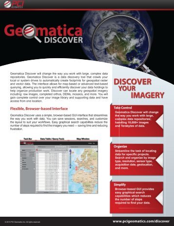 Download The Geomatica Discover Flyer - PCI Geomatics