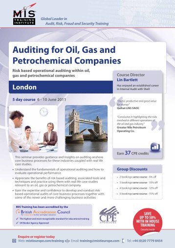 Auditing for Oil, Gas and Petrochemical Companies - MIS Training